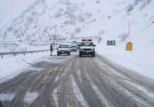 برف در جاده های استان