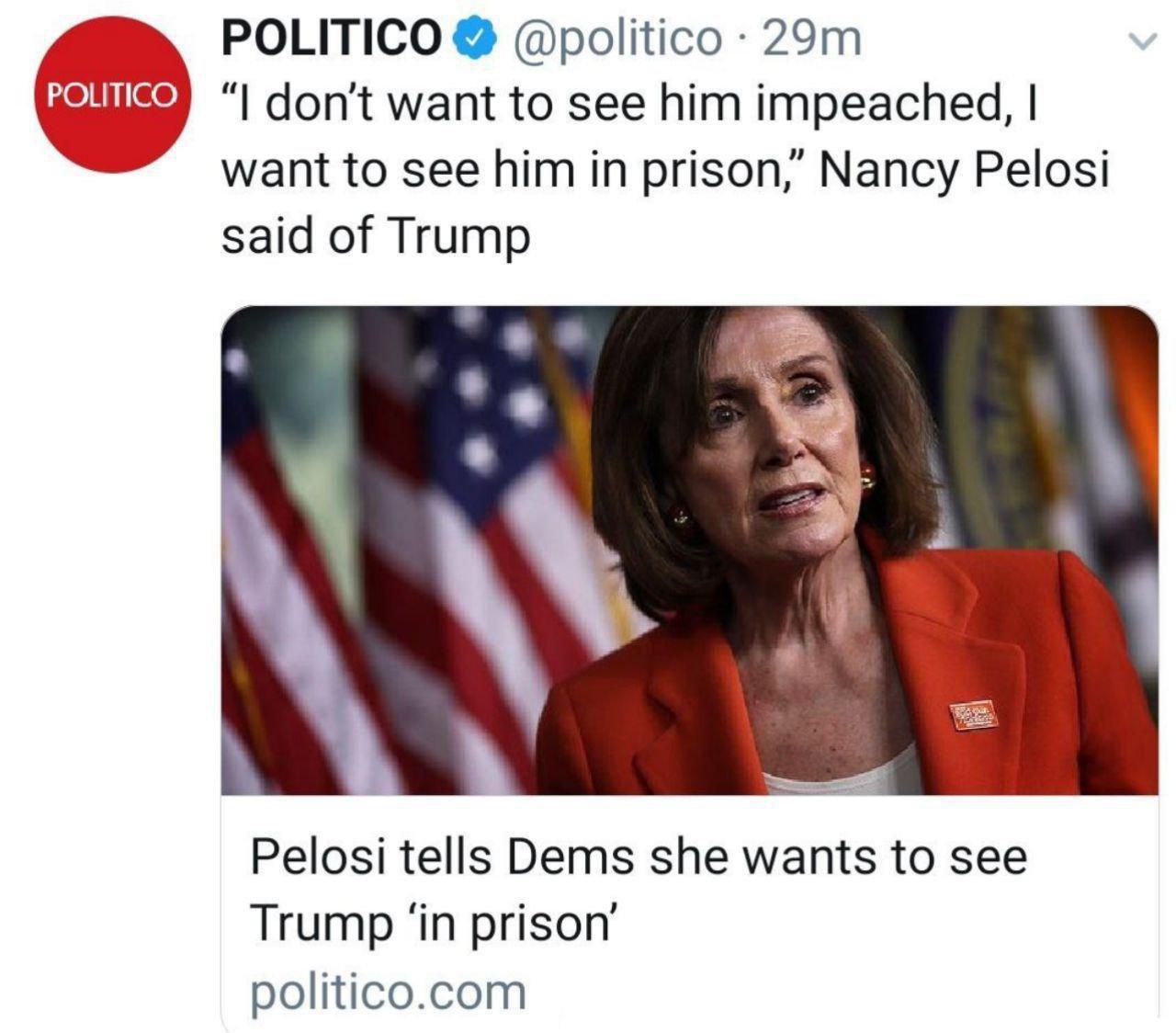 ترجیح می دهم ترامپ را پشت میله های زندان ببینم