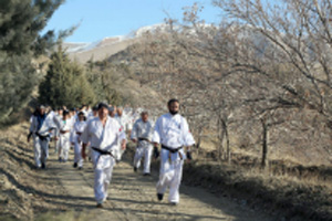 آماده//////همایش پیاده روی کاراته در تهران برگزار شد