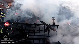 آتش سوزی 3 خانه در  رشت