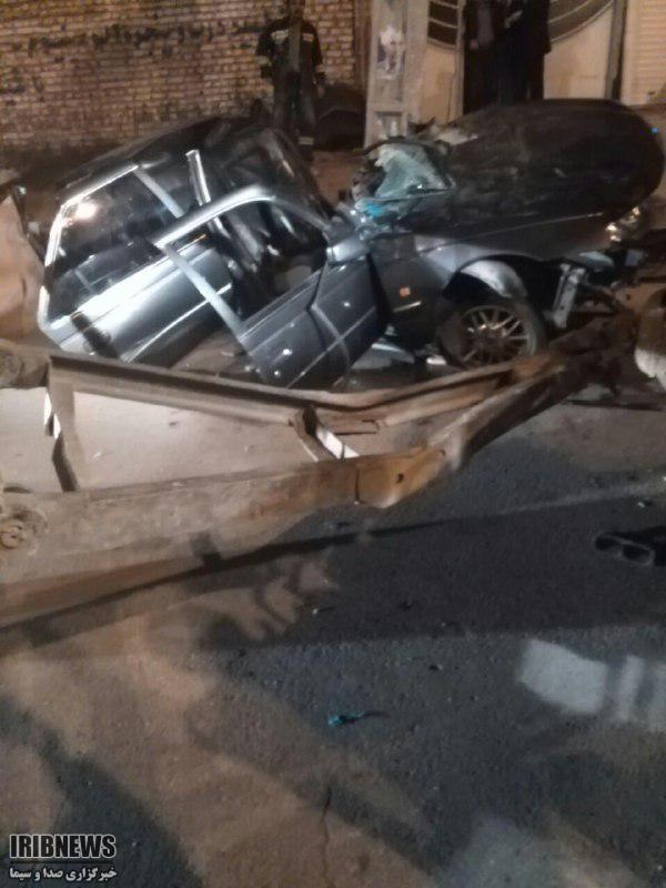 یک کشته بر اثر برخورد خودرو با تیر چراغ برق در ماکو