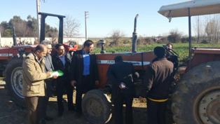 پلاک گذاری ماشین آلات کشاورزی در گلوگاه