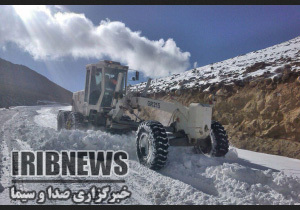 بارش نیم متری برف در جاده مهاباد - سردشت