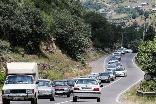 ترافیک نیمه سنگین و روان در جاده های مازندران