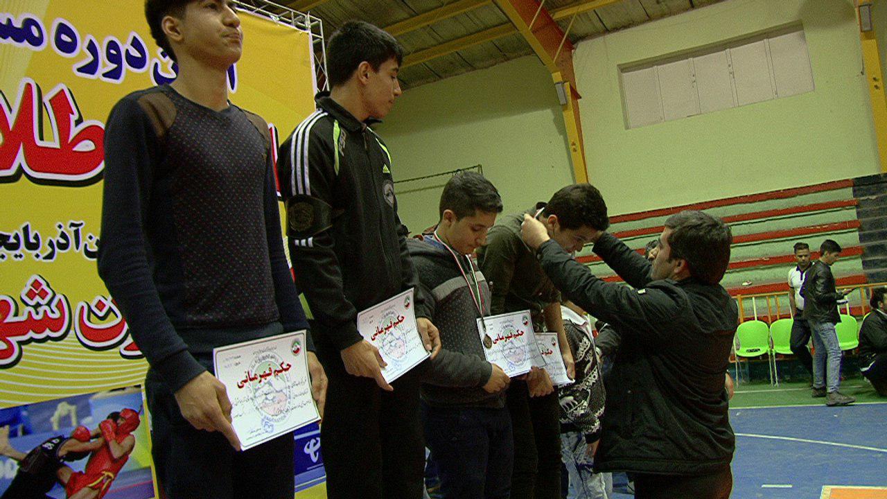 برگزاری مسابقات ووشو بازوبند طلایی آذربایجان شرقی در مراغه