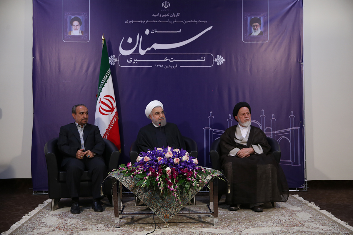 روحانی: تشریح برنامه های دولت برای شتاب در توسعه استان سمنان