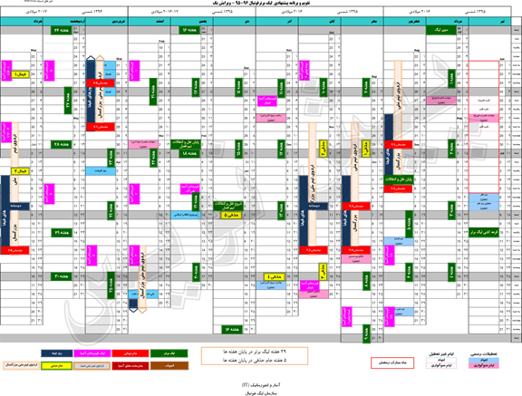 توضیح کمیته مسابقات در مورد تقویم مسابقاتی فصل 96-95