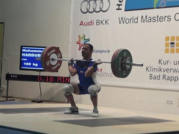 ناروئی اولین مدال وزنه برداری پیشکسوتان جهان را کسب کرد