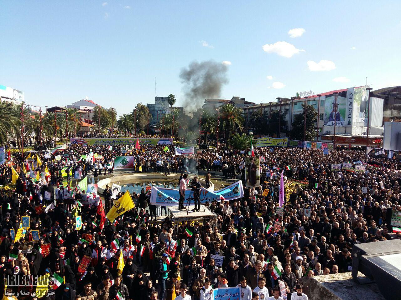 حضور باشکوه گیلانی ها در راهپیمایی 13 آبان