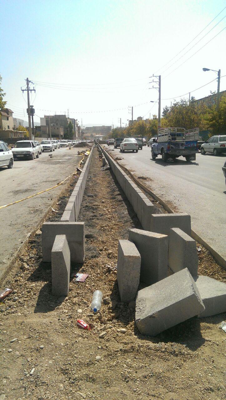 تخریب شبانه تقاطع خیابان پاسداران یاسوج