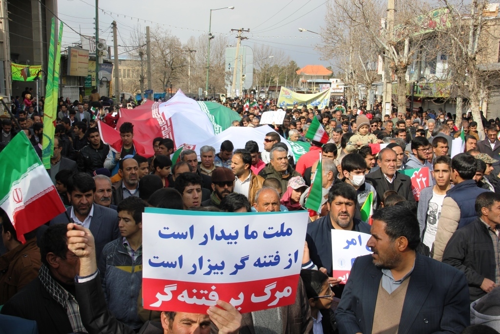 خروش انقلابی مردم استان علیه آشوبگران ودشمنان نظام