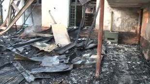 آتش گرفتن یک مسجد و یک بقعه در لنگرود