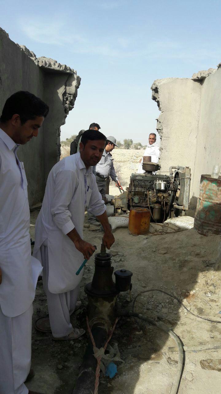مسدود  کردن 9 حلقه چاه غير مجاز در دشت پيشين شهرستان سرباز