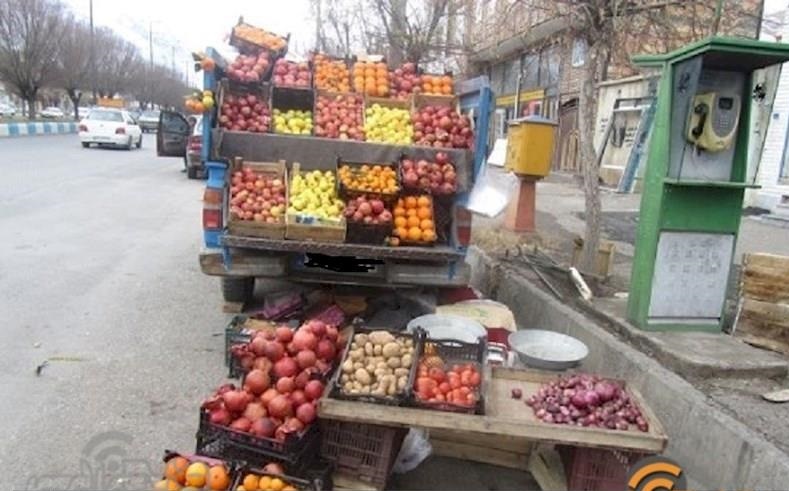 جولان میوه فروشان دوره گرد در معابر پرتردد شهر یاسوج