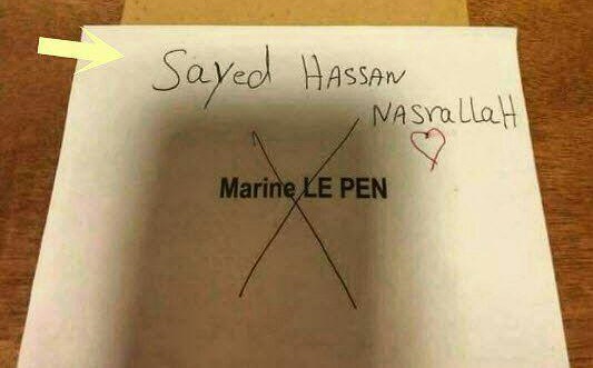 رأی به سیدحسن نصرالله در انتخابات فرانسه!