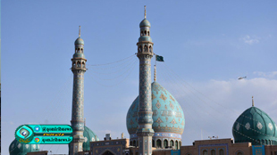 نورافشانی آسمان مسجد مقدس جمکران