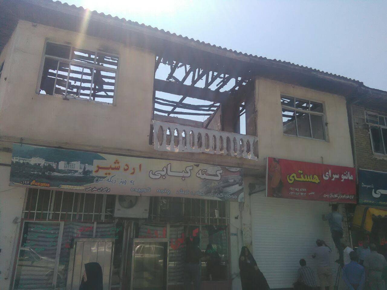 آتش سوزی6 واحد تجاری و مسکونی در ماسال