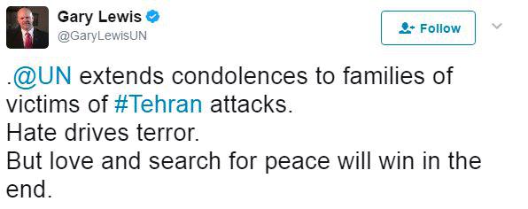 واکنشهای بین المللی به حوادث تروریستی تهران