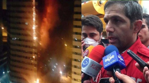 آتش سوزی در برج پامچال چهار مصدوم در پی داشت