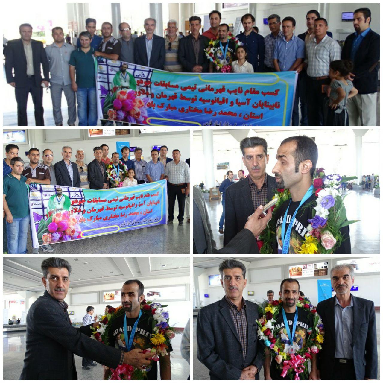 استقبال از نایب قهرمان جودوی آسیا در شیراز