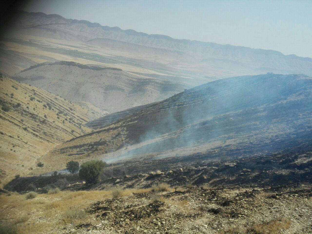 آتش سوزی منطقه انارک گیلانغرب مهارشد