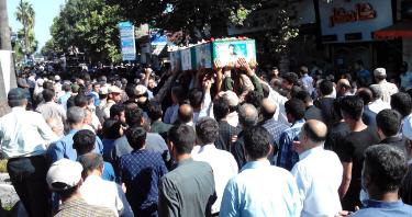 تشییع پیکر پاک شهید مدافع حرم در لنگرود
