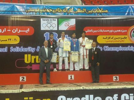 مدال برنز مسابقات جام وحدت و دوستی از آن کاراته کای هم استانی