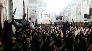 تجمع بزرگ دخترانی گلستان به منظورهمدردی با حضرت زینب (س )