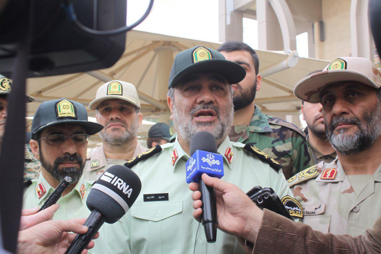 حضور فرمانده ی نیروی انتظامی کشور در مرز بین المللی مهران+ فیلم
