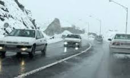 برف در جاده های استان