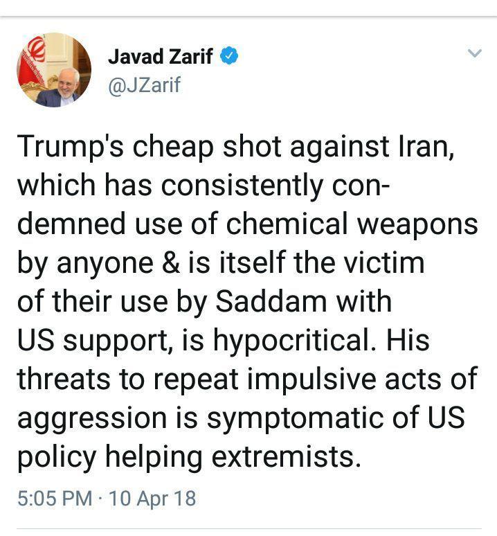 هجمه بزدلانه ترامپ عليه ايران، رياکارانه است