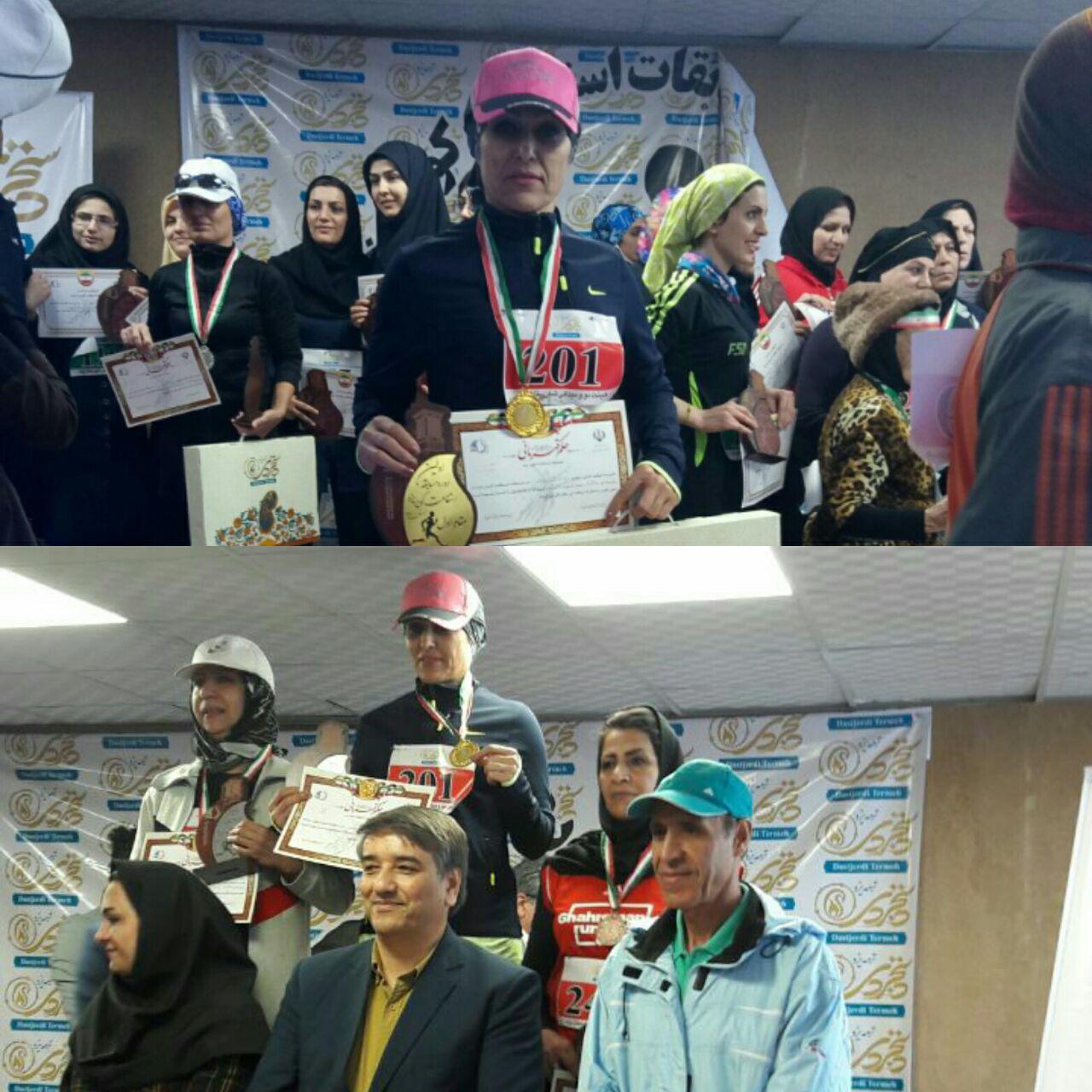 قهرمانی بانوی گیلانی در رقابت های دوی صحرانوردی کشور