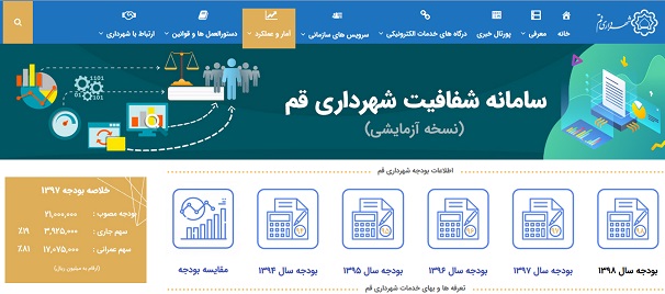 راه اندازی سامانه شفافیت مالی