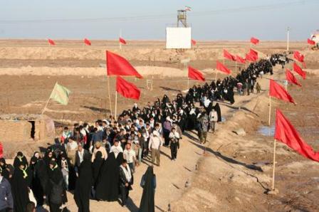 حضور بسیجیان رسانه ملی در یادمان های دفاع مقدس در خوزستان
