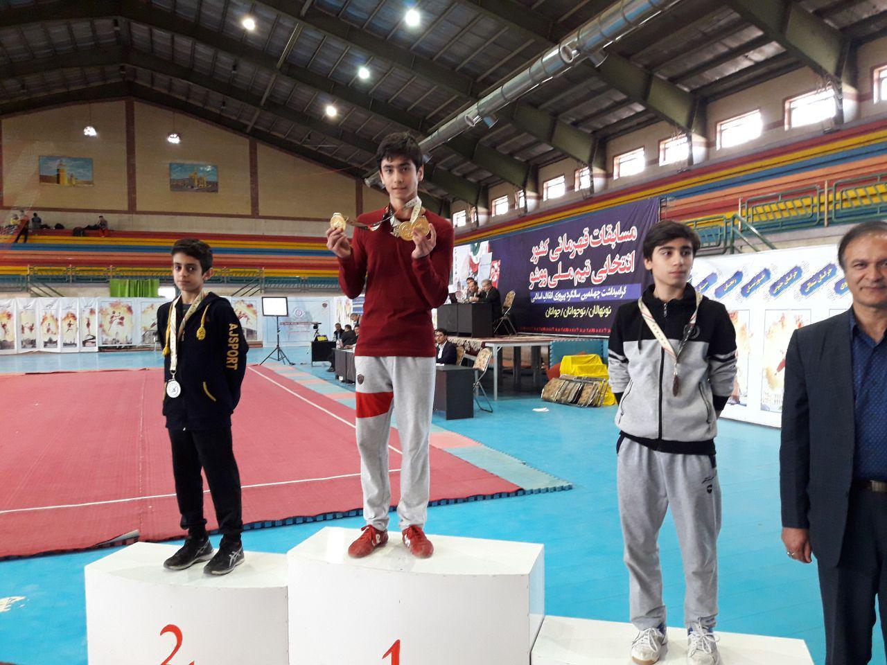 کسب 3 مدال طلای  ووشوکار گیلانی در رقابت های کشوری