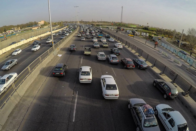 ترافیک جاده خروجی شیراز گویم روان می‌شود