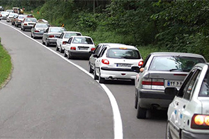 ترافیک پرحجم و روان در جاده های مازندران