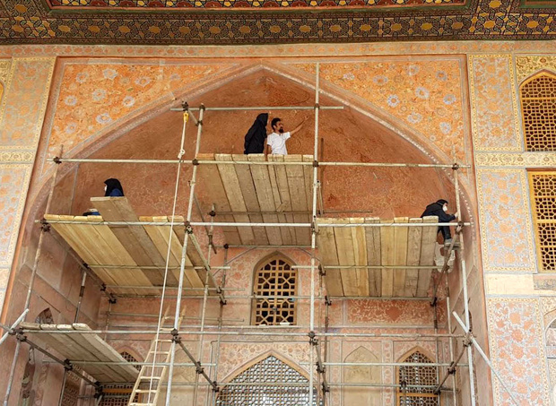 آغاز مرحله سوم مرمت عالی قاپو