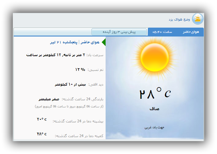 آسمانی صاف تاکمی ابری جو غالب هوای استان