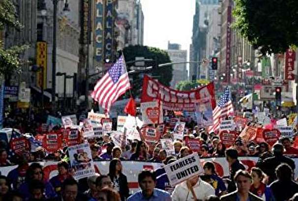 تظاهرات هزاران نفر علیه سیاست مهاجرتی ترامپ