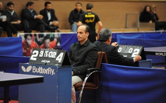 قضاوت مسابقات تنیس روی میز با حضور داور کاشانی
