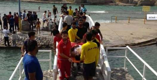 حادثه برای 88 گردشگر هنگام شنا در رودخانه دز .