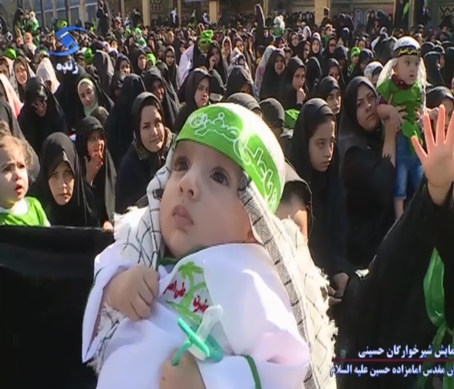 نوای لالایی شیرخوارگان حسینی در قزوین + فیلم