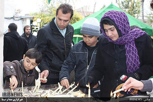 آیین سنتی شام پایلاما (شمع گردانی) در اردبیل
