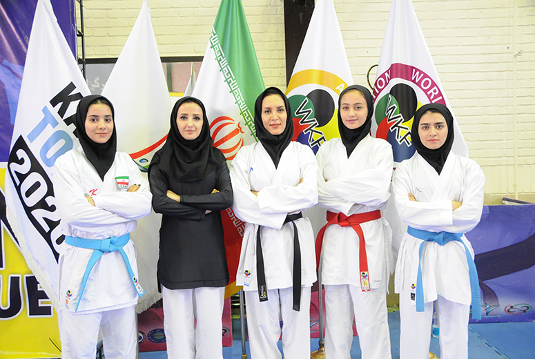 برپایی اردوی کاراته کا‌های دختر در تهران
