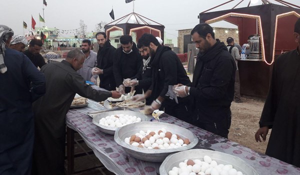 برپایی خیمه‌های خدمت رسانی به زائران اربعین در مرز شلمچه