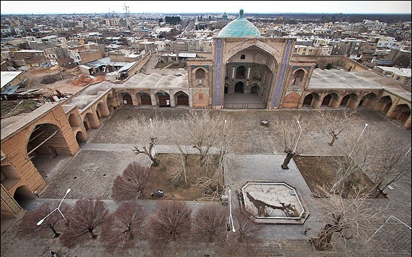 پایان مرحله دوم مرمت گنبدخانه و ایوان شمالی مسجد جامع قزوین