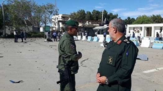 فرمانده نیروی زمینی سپاه در محل حادثه تروریستی چابهار حضور یافت