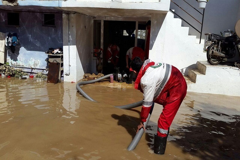 آب گرفتگی ۶۶ واحد مسکونی در شهر دهدشت