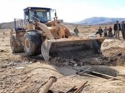تخریب چاه‌های غیرمجاز در فیروزآباد